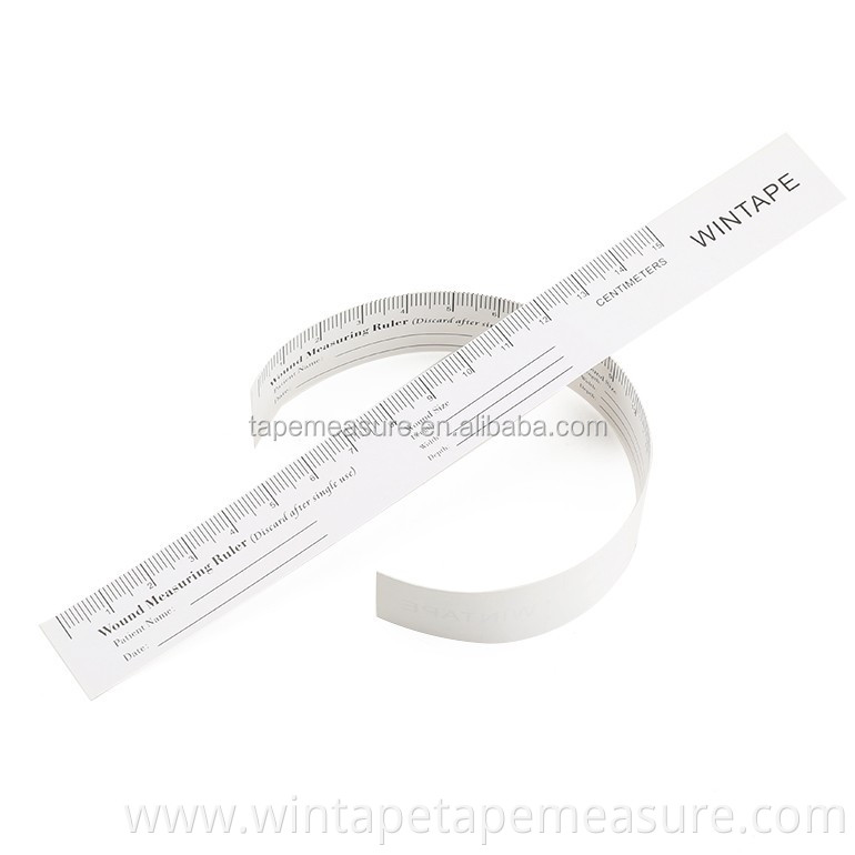 15cm White Disposable Wound Custom Paper Ruler Folding Measuring Medical Wound Ruler